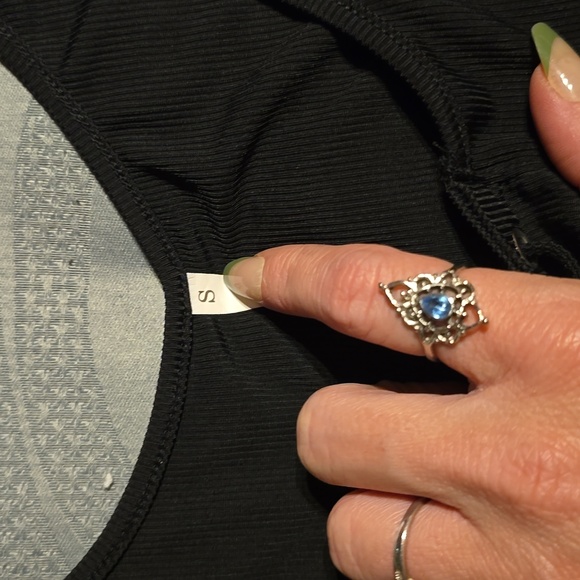 NWT Black Corset Tank Top - Picture 2 of 3